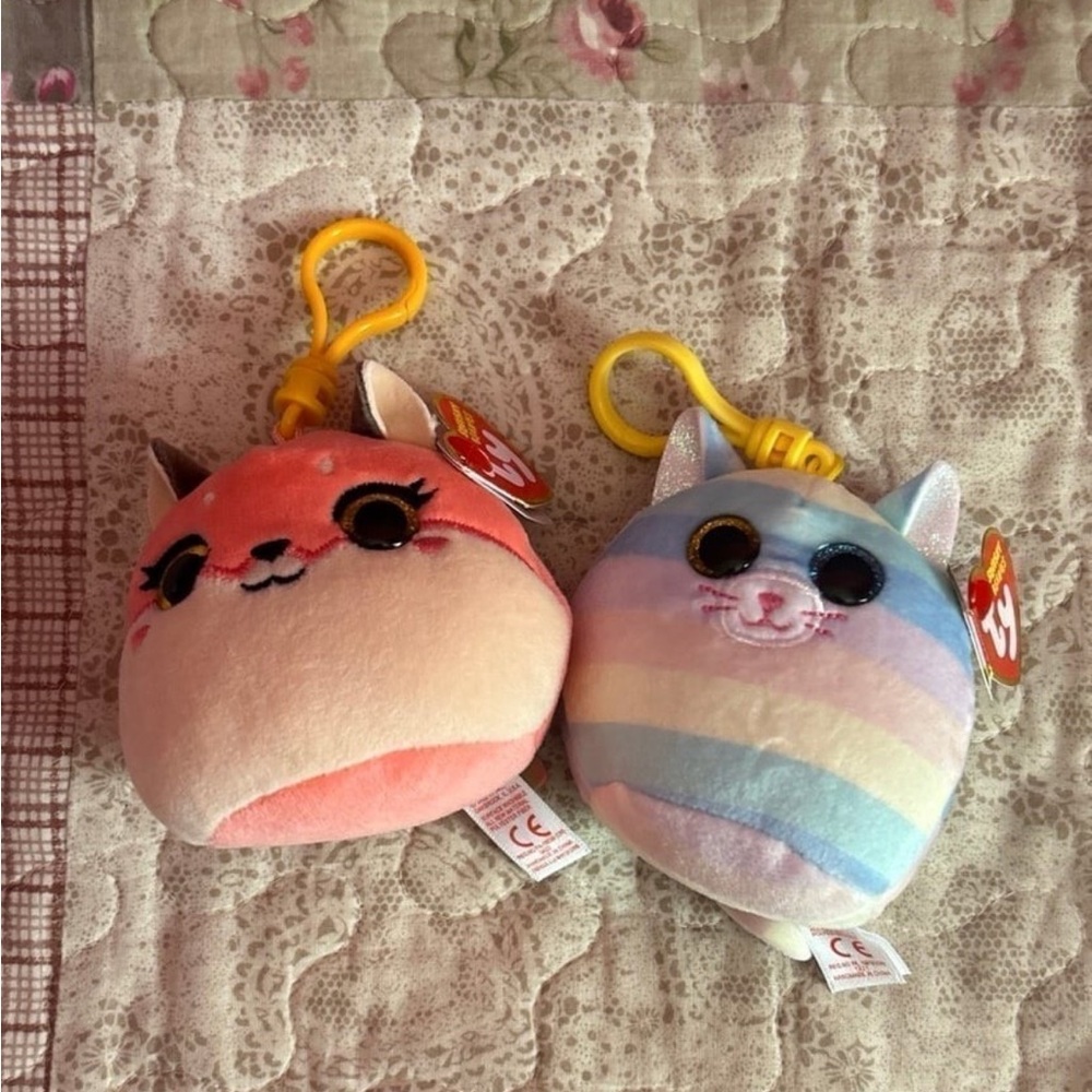 TY Teenie Beanies Keychains Set